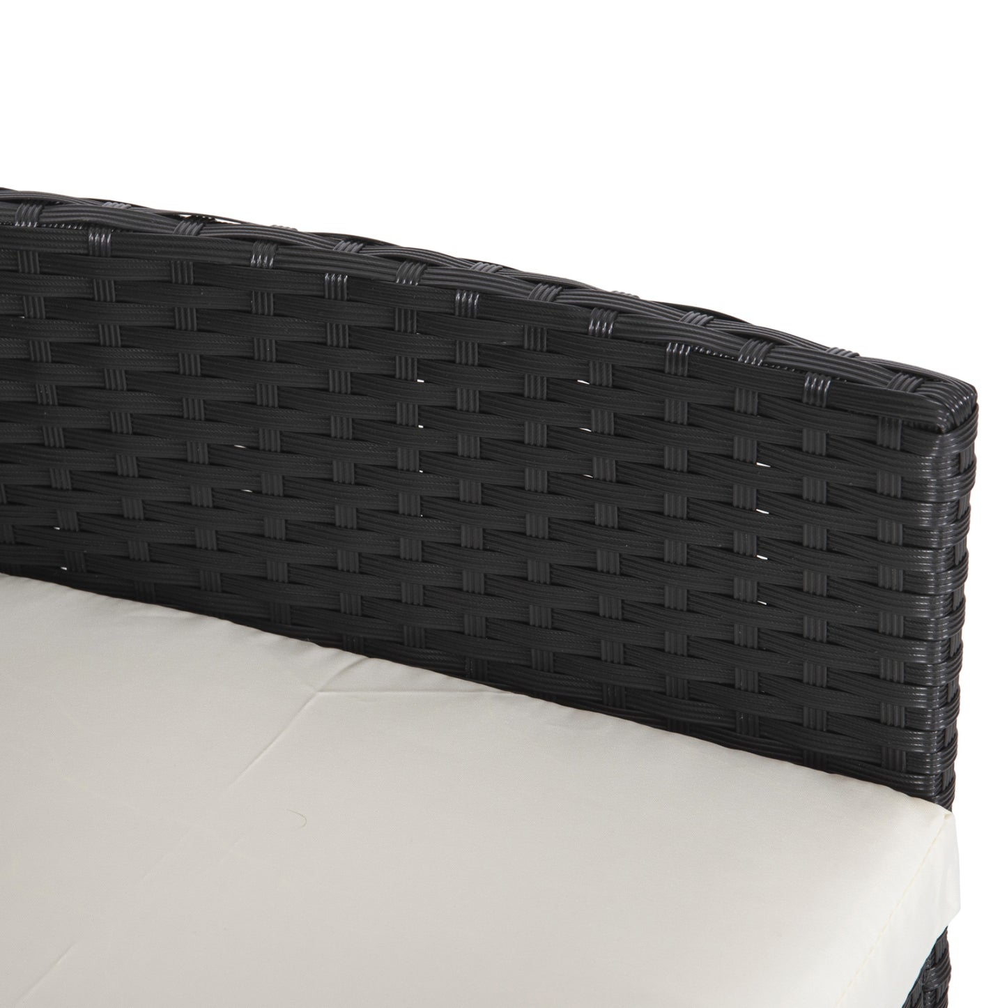 Outdoor Lounge Set 4pcs Stasia Hm6089.04 Synthetic Rattan In Black-cushions In Beige