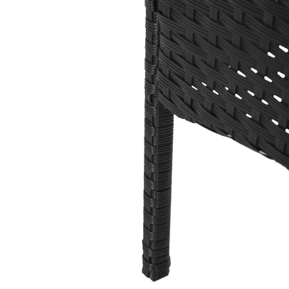 Outdoor Lounge Set 4pcs Stasia Hm6089.04 Synthetic Rattan In Black-cushions In Beige