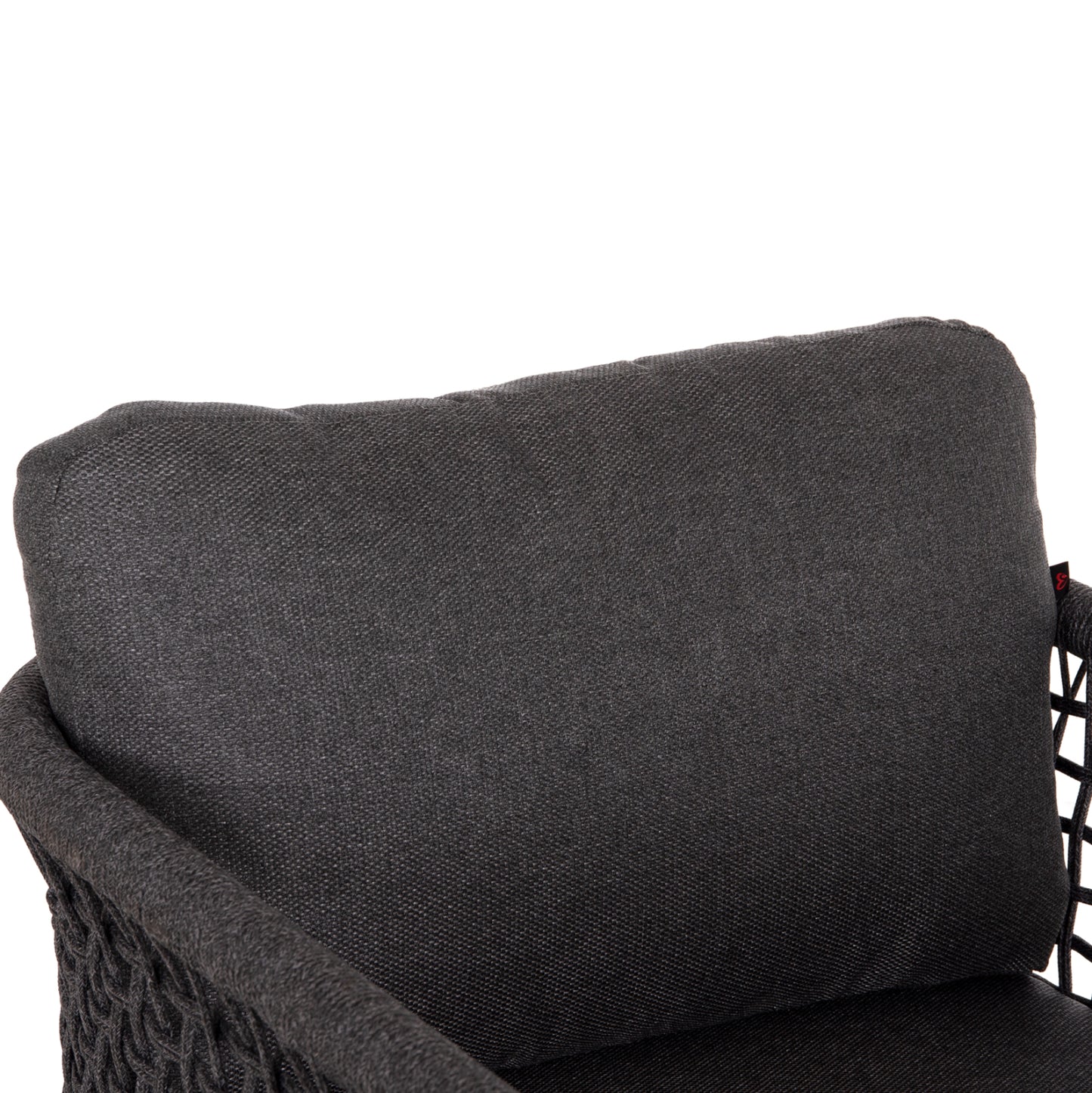 Outdoor Lounge Set 4pcs Sondra Hm6251.01 Aluminum-rope-cushions In Grey