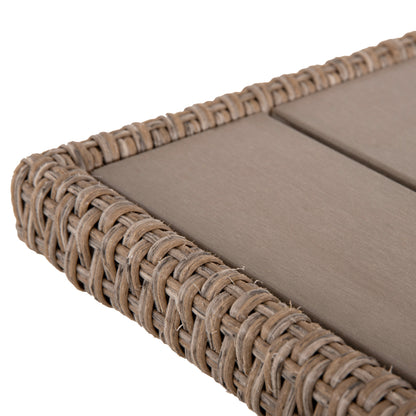 Outdoor Lounge Set Corner Sofa & Table Carson Hm6078.02 Mocha Synthetic Rattan-cushions-ps Wood