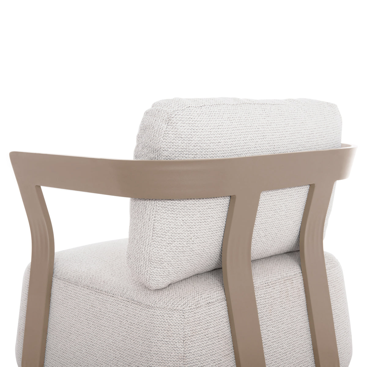 Lounge Set 5pcs Pacific Hm6253.04 Aluminum In Champagne Color - Cream White Fabric