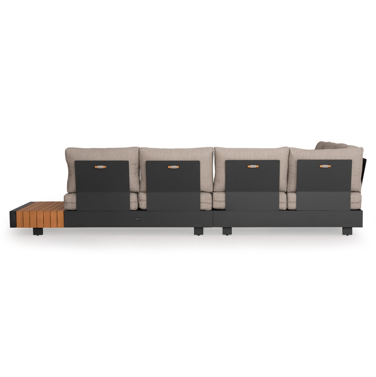 Outdoor Corner Lounge Set 4pcs Adhara Hm6189 Aluminum-olefin Fabric-sintered Stone