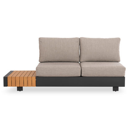 Outdoor Corner Lounge Set 4pcs Adhara Hm6189 Aluminum-olefin Fabric-sintered Stone