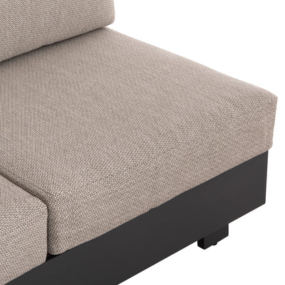 Outdoor Corner Lounge Set 4pcs Adhara Hm6189 Aluminum-olefin Fabric-sintered Stone