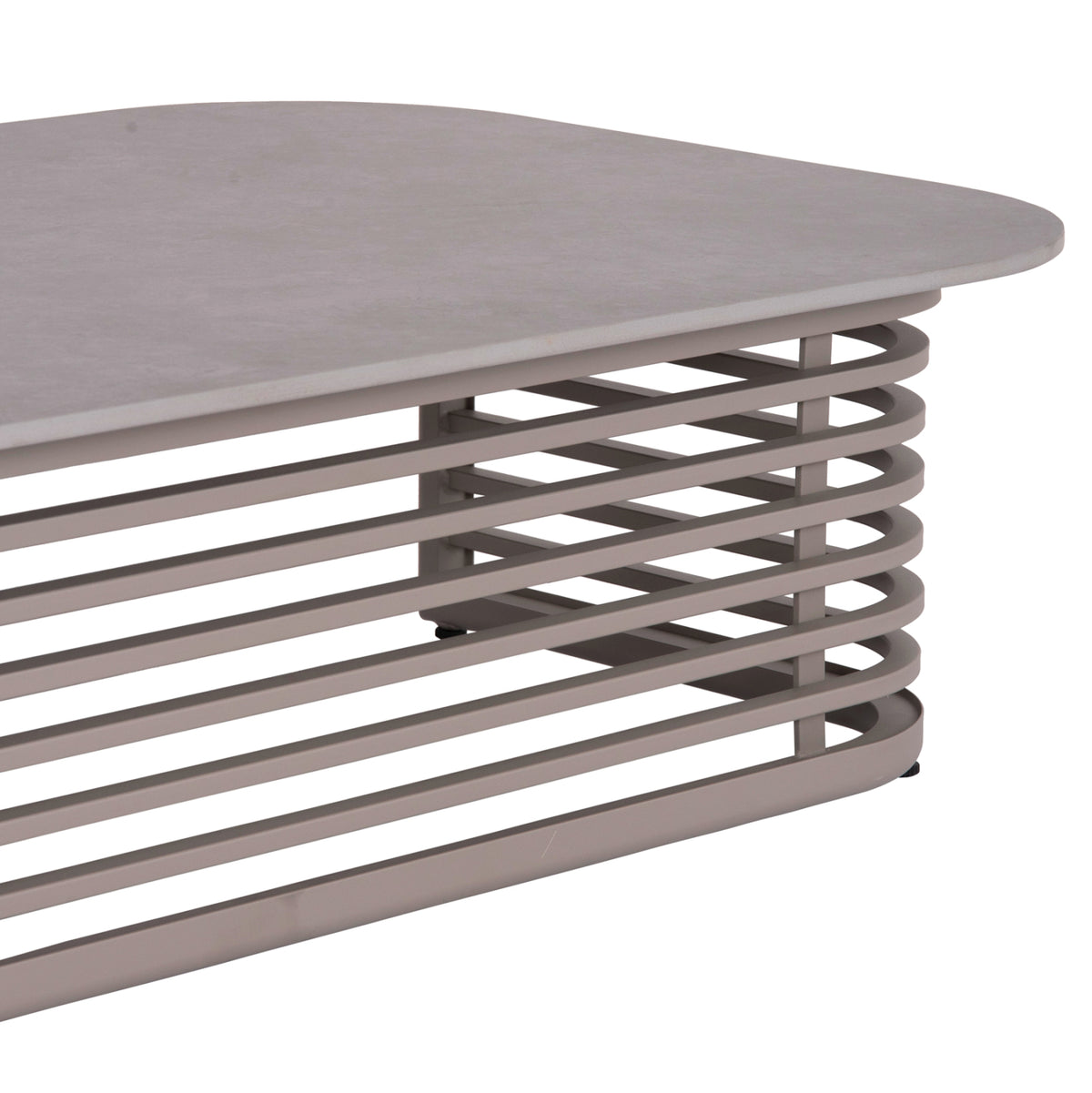 Outdoor Lounge Set 4pcs Aura Hm6193.04 Champagne Colored Aluminum-olefin Fabric-rock Beam Top