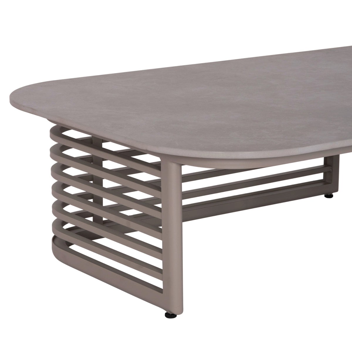 Outdoor Lounge Set 4pcs Aura Hm6193.04 Champagne Colored Aluminum-olefin Fabric-rock Beam Top