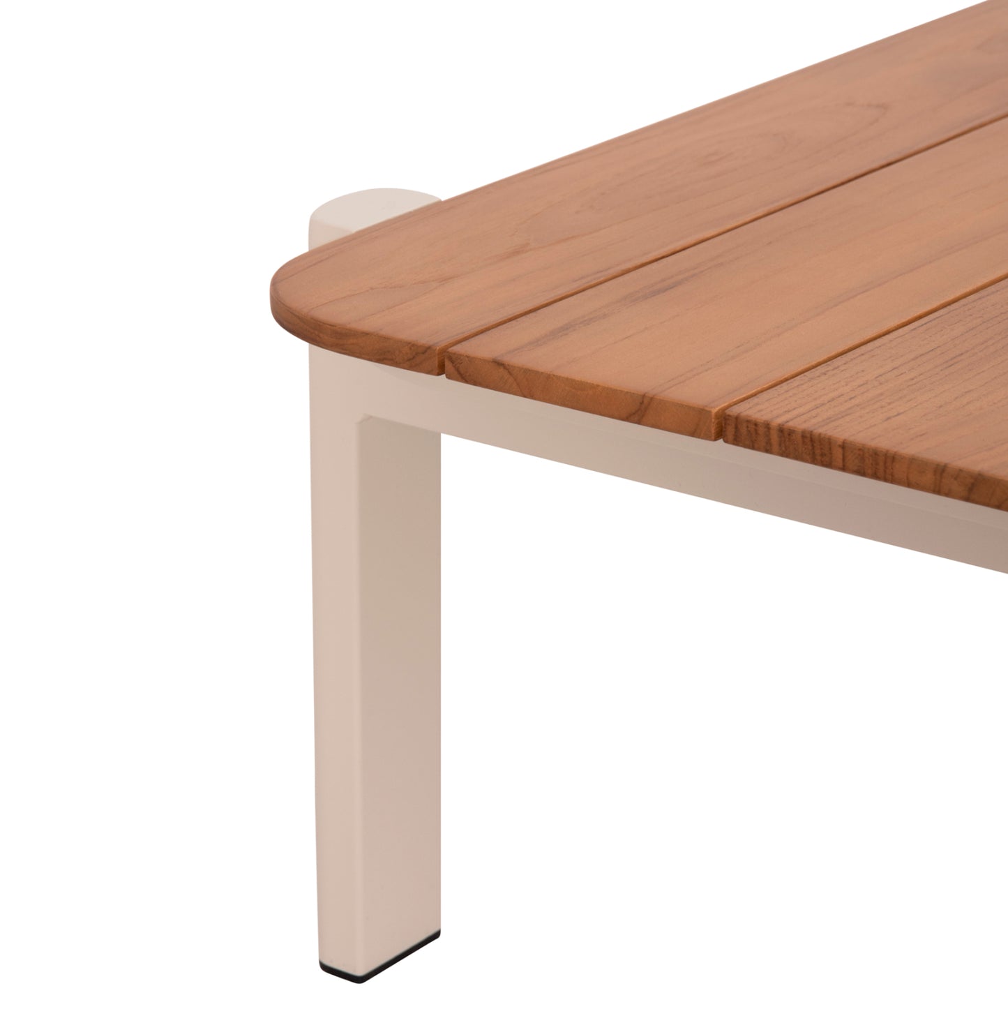 Outdoor Lounge Set 4pcs Elara Hm6195.05 Beige Aluminum-beige Olefin-teak Wood