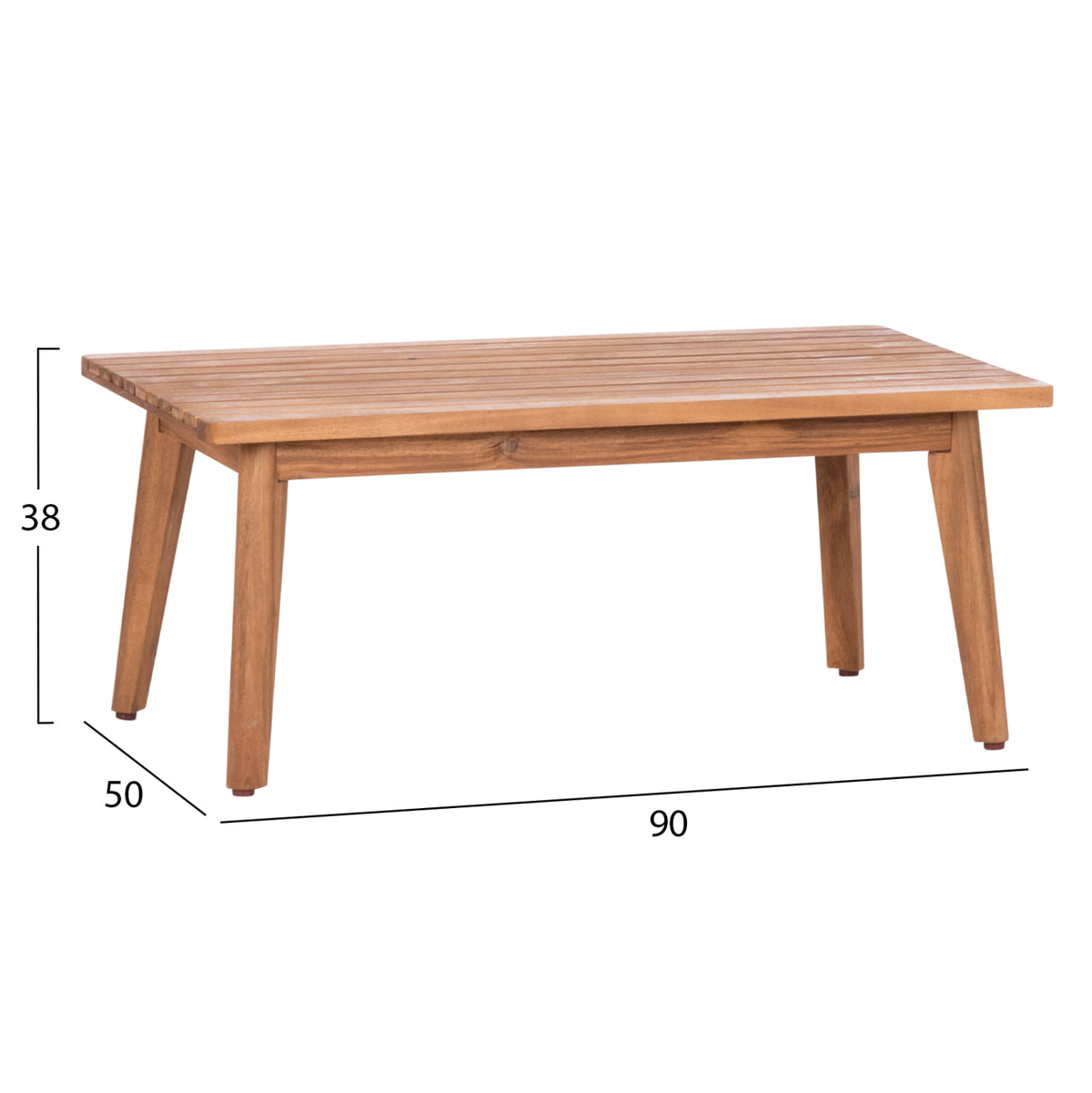 Outdoor Lounge Set 4pcs Franky Hm6231 Acacia Wood-metal Frame-rope