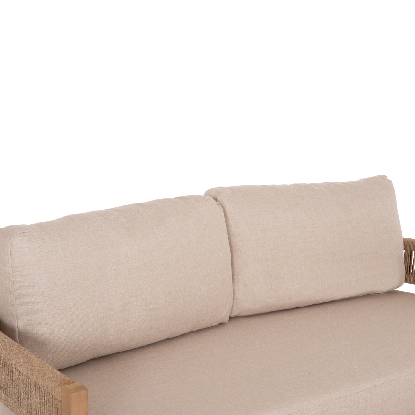 Outdoor Lounge Set 4pcs Solace Hm6261 Acacia Wood--rope--ecru Fabric