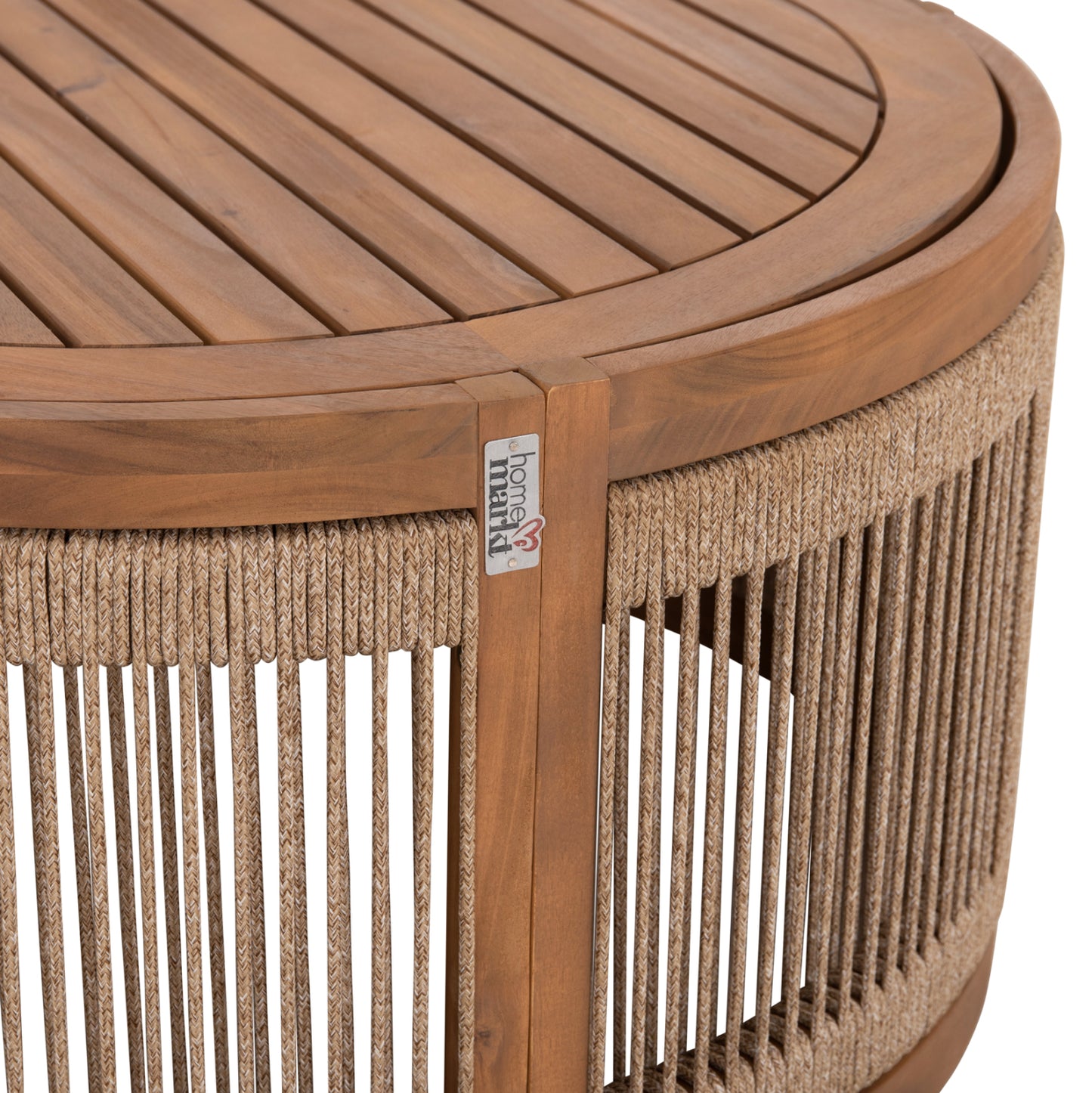 Outdoor Lounge Set 4pcs Odyssey Hm6264 Acacia Wood-rope-beige Fabric