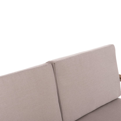 Outdoor Lounge Set 4pcs Safin Hm6278.04 Aluminum In Cappuccino--polywood--olefin Fabric In Beige