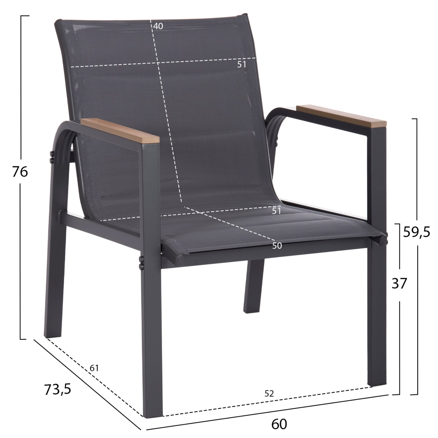 Nesa Outdoor Lounge set 4pcs - Aluminium