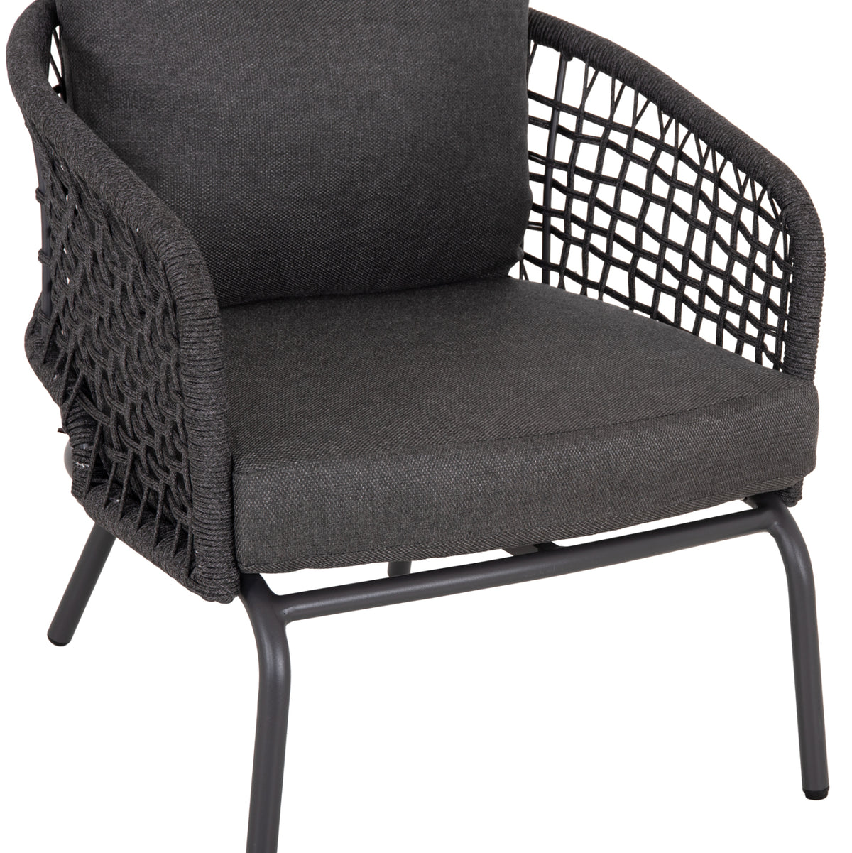 Outdoor Lounge Set 5-seat Elowen Aluminum-rope-cushions-grey