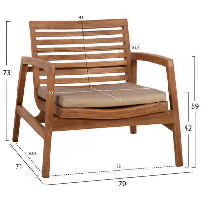 Outdoor Lounge Set Teak Wood