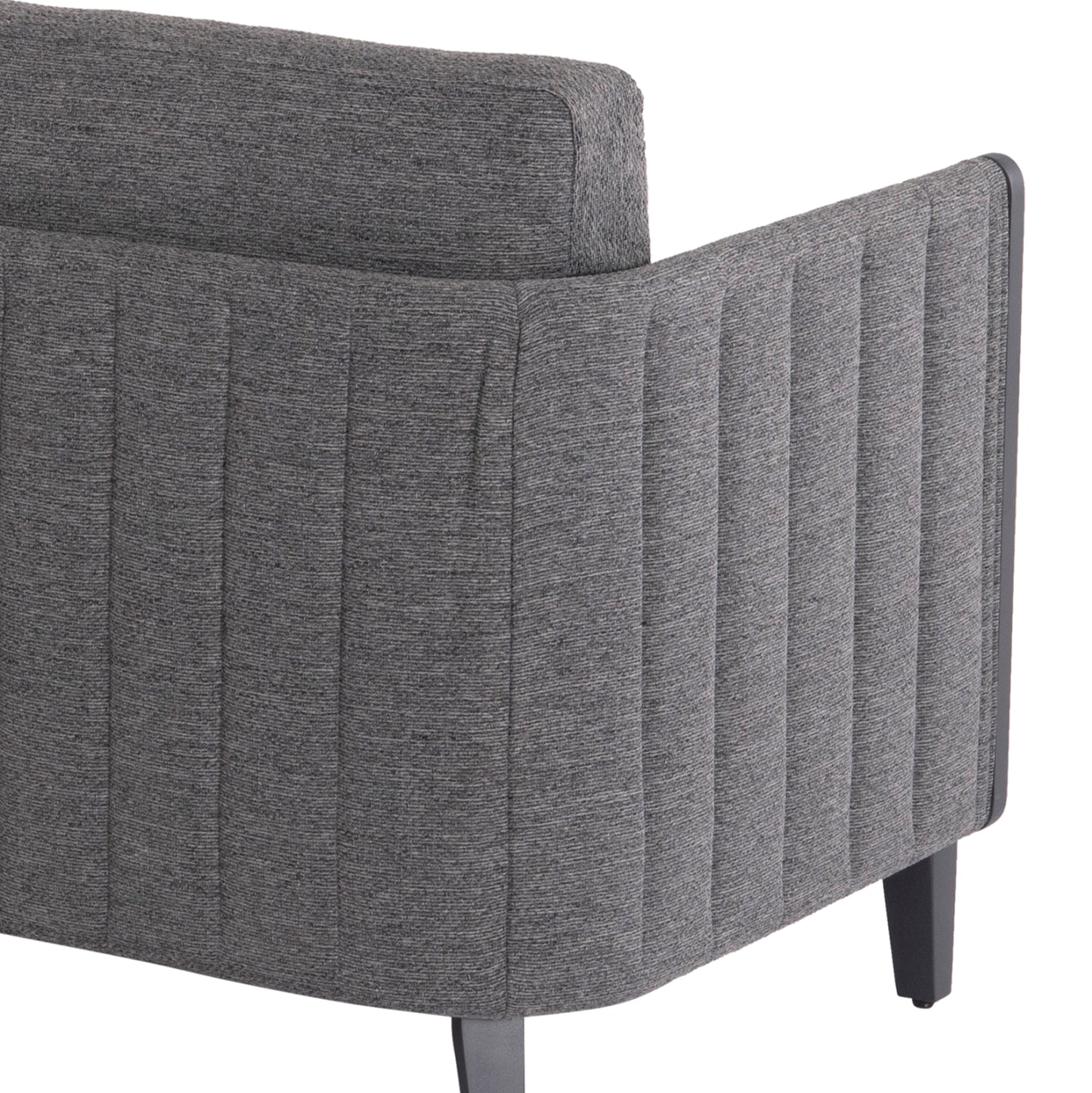 Outdoor Lounge Set 4pcs Larry Hm6188.01 Dark Grey Aluminum-p.e. Fabric