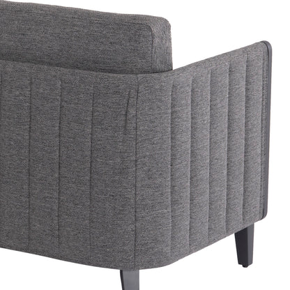 Outdoor Lounge Set 4pcs Larry Hm6188.01 Dark Grey Aluminum-p.e. Fabric