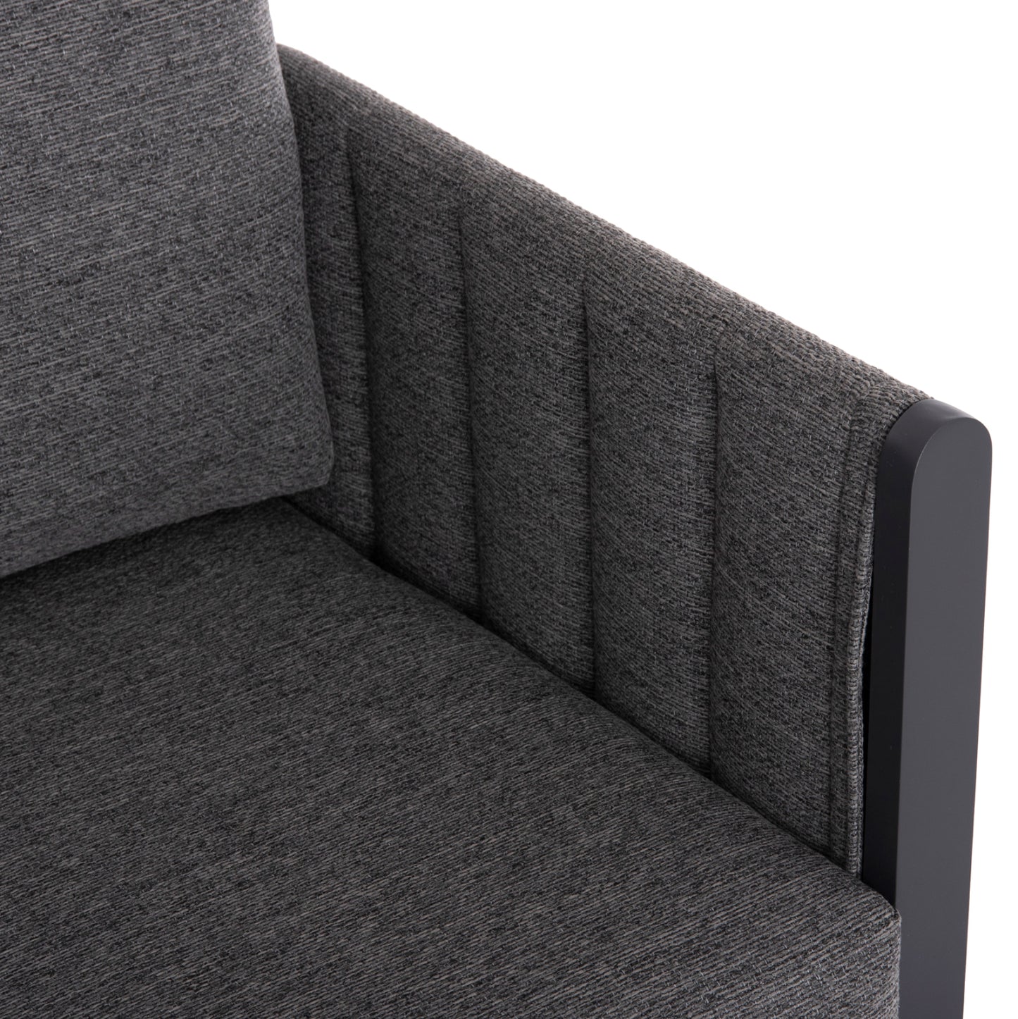 Outdoor Lounge Set 4pcs Larry Hm6188.01 Dark Grey Aluminum-p.e. Fabric