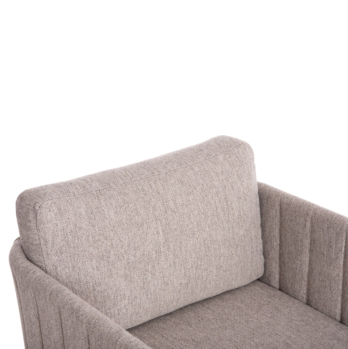 Outdoor Lounge Set 4pcs Larry Hm6188.02 Champagne Colored Aluminum-p.e. Fabric