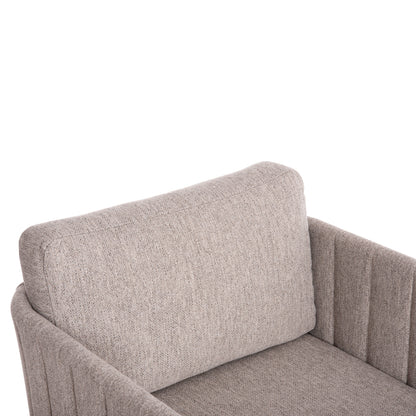 Outdoor Lounge Set 4pcs Larry Hm6188.02 Champagne Colored Aluminum-p.e. Fabric