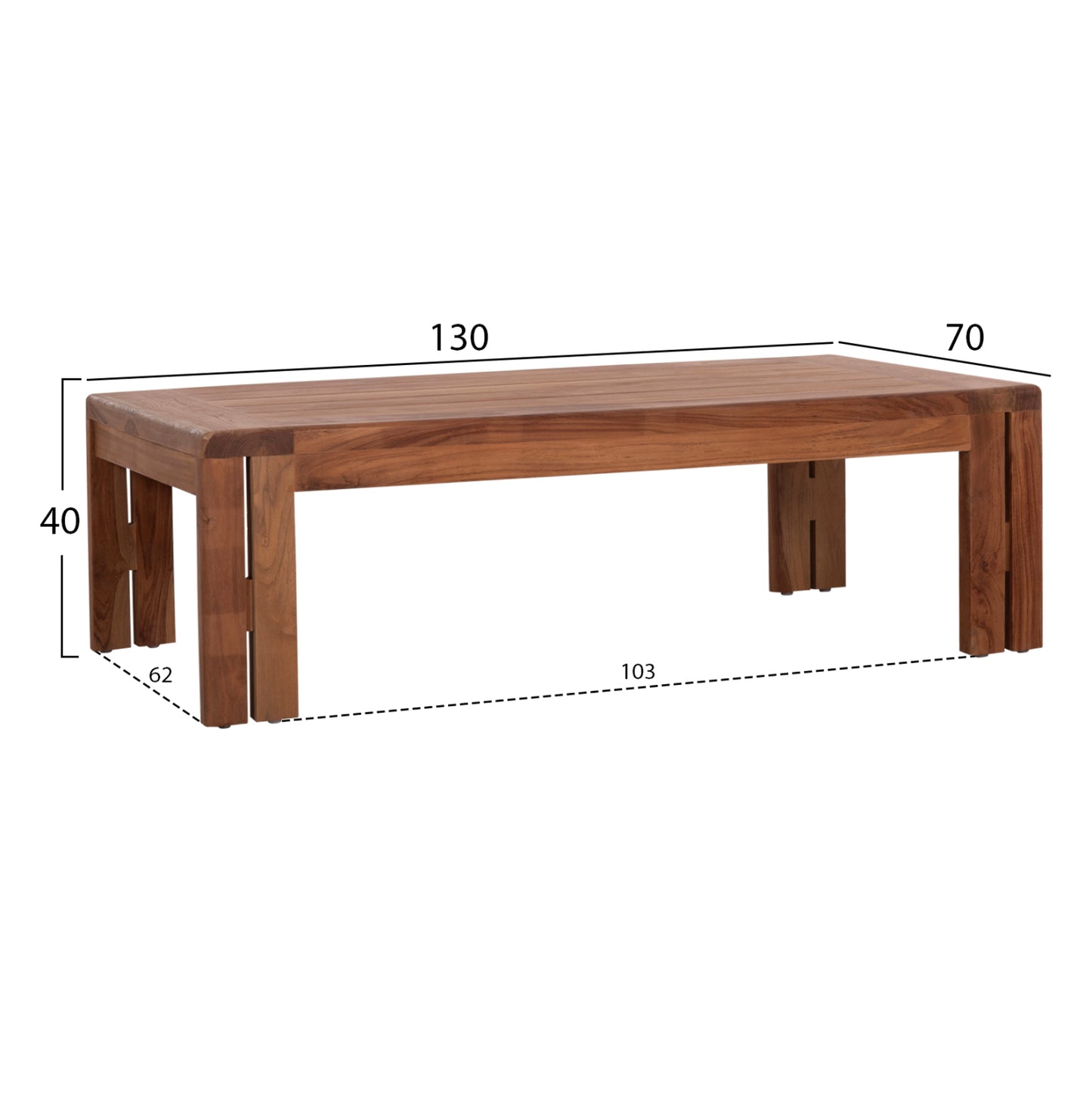 Lounge Set Kioto Hm10962 5pcs & 5-seats--teak Wood-beige Cushions