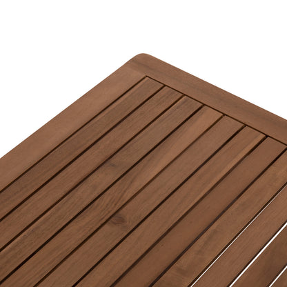 Outdoor Lounge Corner 3pcs Set Sanji Hm6223 Acacia Wood-aluminum Frame-rope