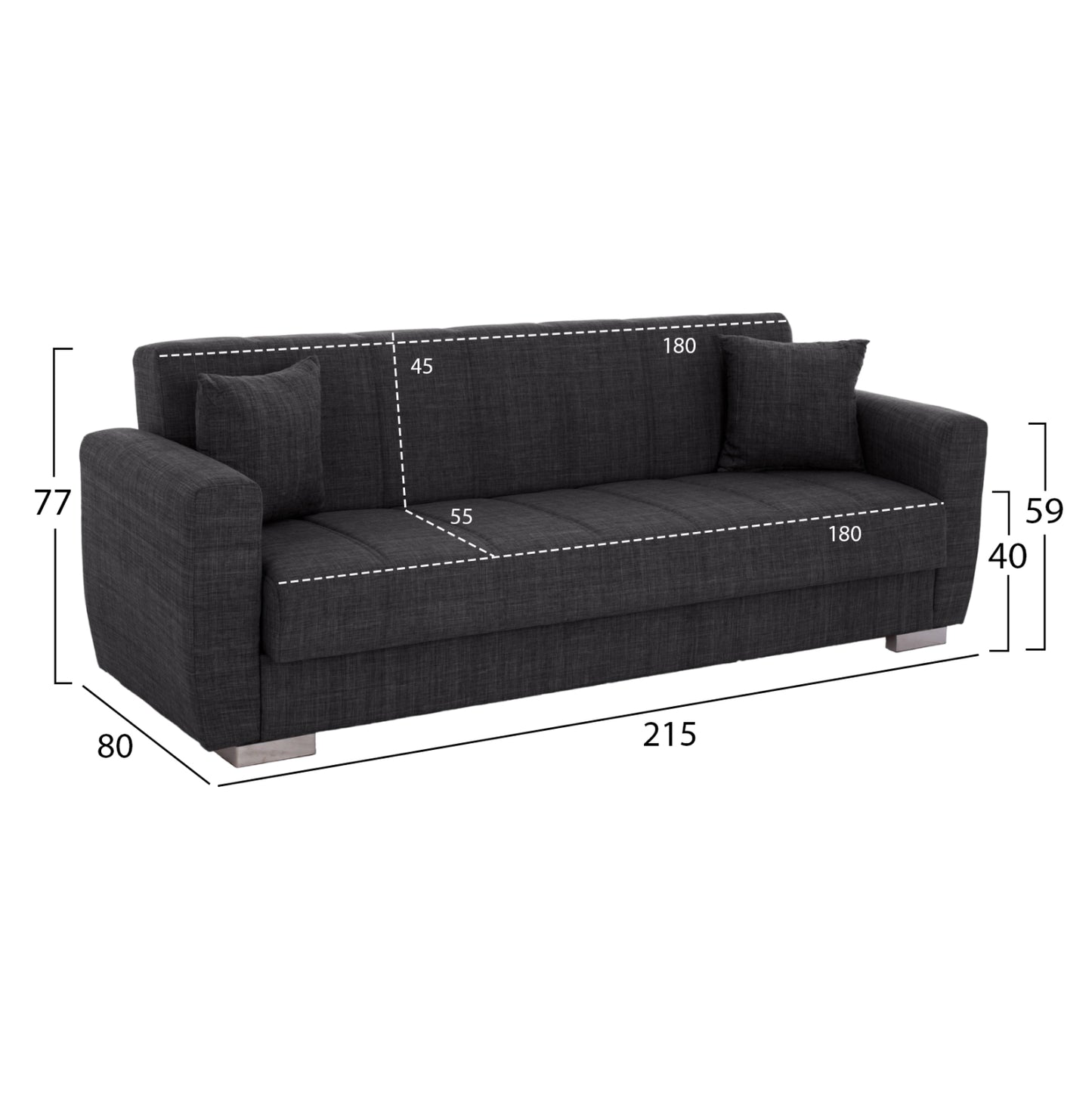 Sofa-bed Set Of 2-seater And 3-seater, Hm11747.03