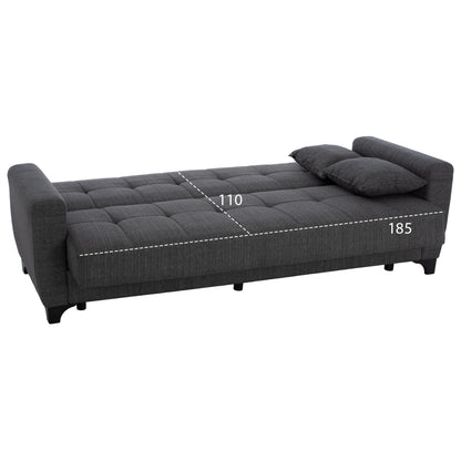 Hm11748.03 Sofa-bed Set Of 3-seater And 2-seater, Grey