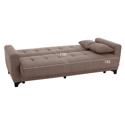 Hm11748.02 Sofa-bed Set Of 3-seater And 2-seater, Beige