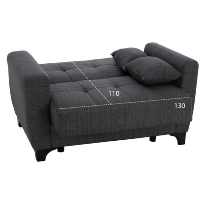 Hm11748.03 Sofa-bed Set Of 3-seater And 2-seater, Grey
