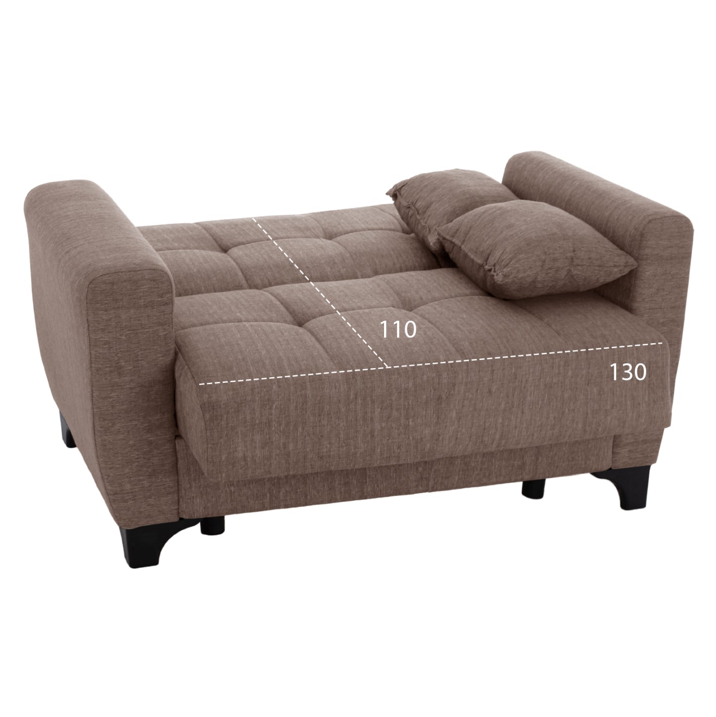 Hm11748.02 Sofa-bed Set Of 3-seater And 2-seater, Beige
