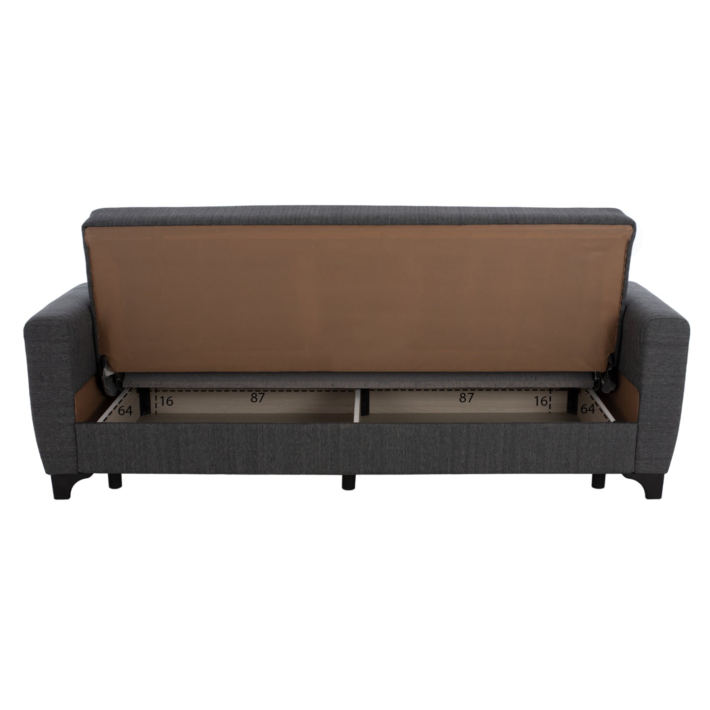 Hm11748.03 Sofa-bed Set Of 3-seater And 2-seater, Grey