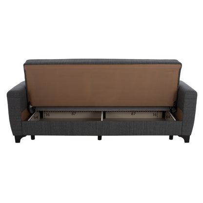 Hm11748.03 Sofa-bed Set Of 3-seater And 2-seater, Grey