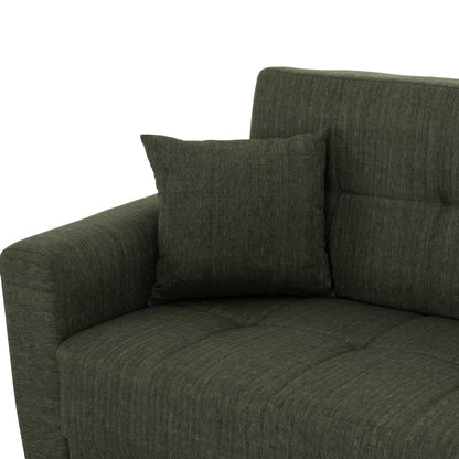 Hm11748.05 Sofa-bed Set Of 2-seater And 3-seater, Dark Olive