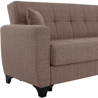 Hm11748.02 Sofa-bed Set Of 3-seater And 2-seater, Beige