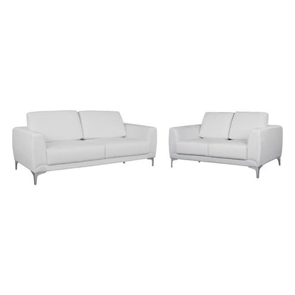 Set Living Room 2 Pieces Kenzie With White Pu Hm11284.02