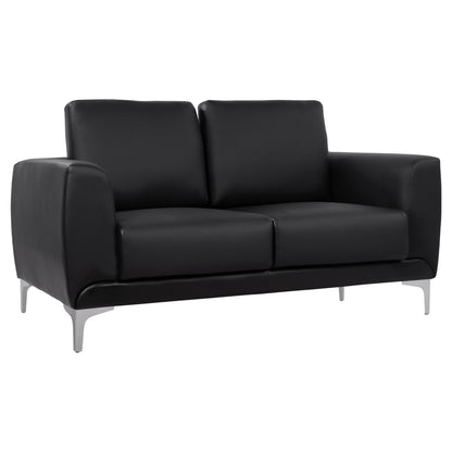 Set Living Room 2 Pieces Kenzie With Black Pu Hm11284.01