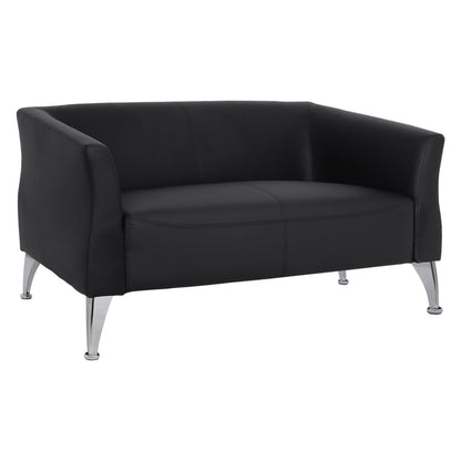 Set Living Room 2 Pieces Kiana With Black Pu Hm11285.01