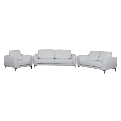 Set Sofa 3 Pieces Kenzie With White Pu Hm10329.01