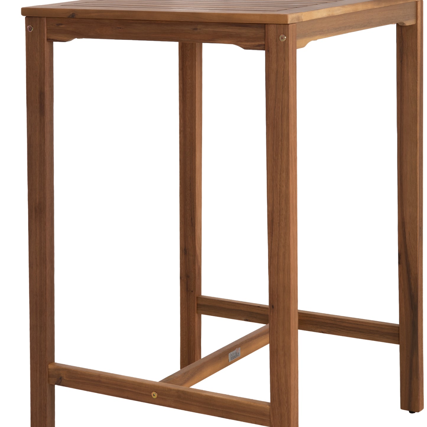 Set Bar Stand With 2 Bar Stools Ruen Hm10978 Acacia Wood In Natural--twist Wicker