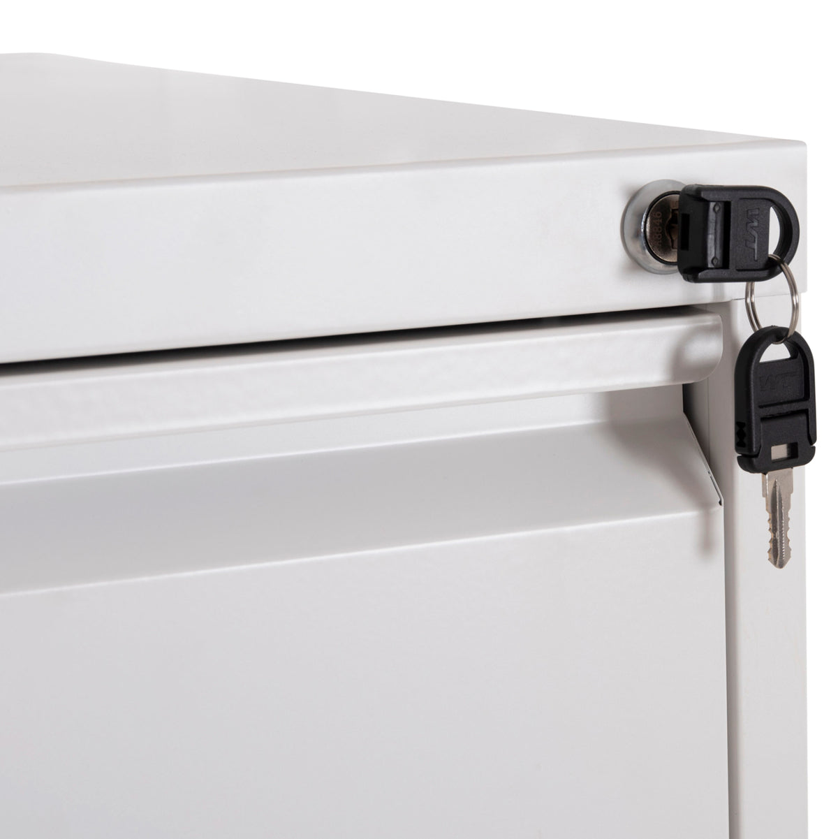 Set 2pcs Office Filing Cabinets Sider Hm10995.02 White Metal