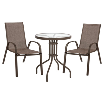 Set Dining Table 3 Pieces Chairs & Table Hm5181.02