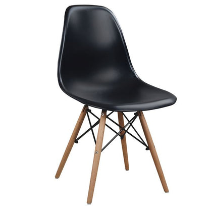 Set Dining Table 5 Pieces Table Minimal 120x80x73 Cm- Twist Black Hm10080.02