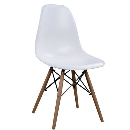 Set Dining Table 5 Pieces Table Minimal 120x80- Twist White Hm10080.01