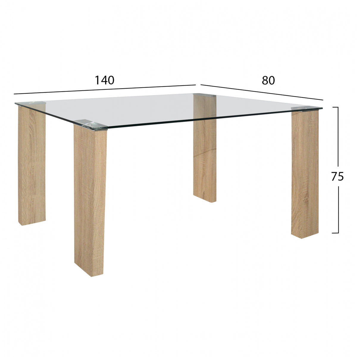 Set Dining Table 5 Peices With Table Morgan 140x80x75x & Chairs Twist Cappuccino Hm11406