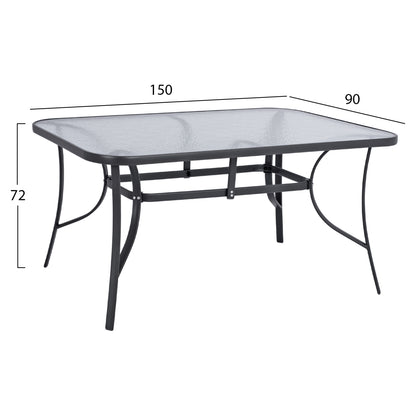 Set Dining Table 7 Pieces 1table & 6 Chairs Grey Hm5119.01