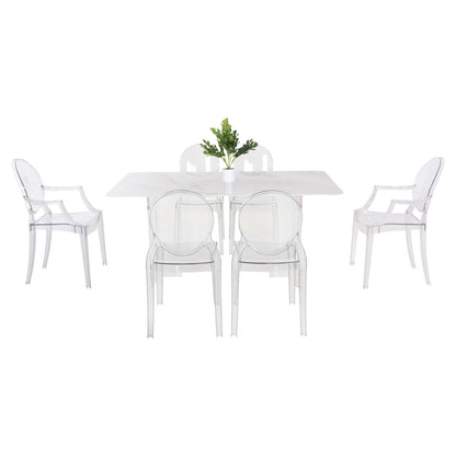Dining Set 7pcs Hm11959 Table Aether- 2 Armchairs & 4 Chairs Aramis