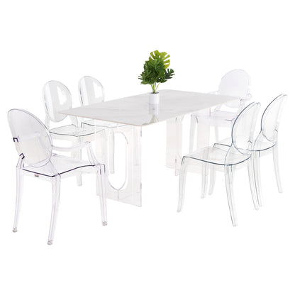 Dining Set 7pcs Hm11959 Table Aether- 2 Armchairs & 4 Chairs Aramis