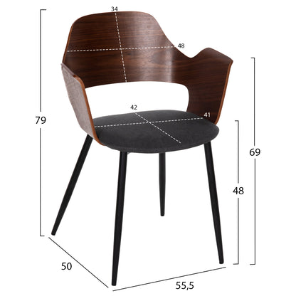 Dining Set 5pcs Hm11964 Table Denty & 4 Chairs Velp