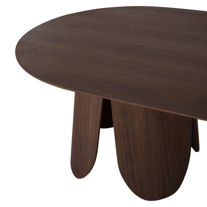 Dining Set 7pcs Hm11967 Table Oval Denty & 6 Chairs Delf(beige)