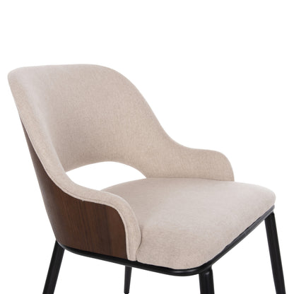 Dining Set 7pcs Hm11967 Table Oval Denty & 6 Chairs Delf(beige)